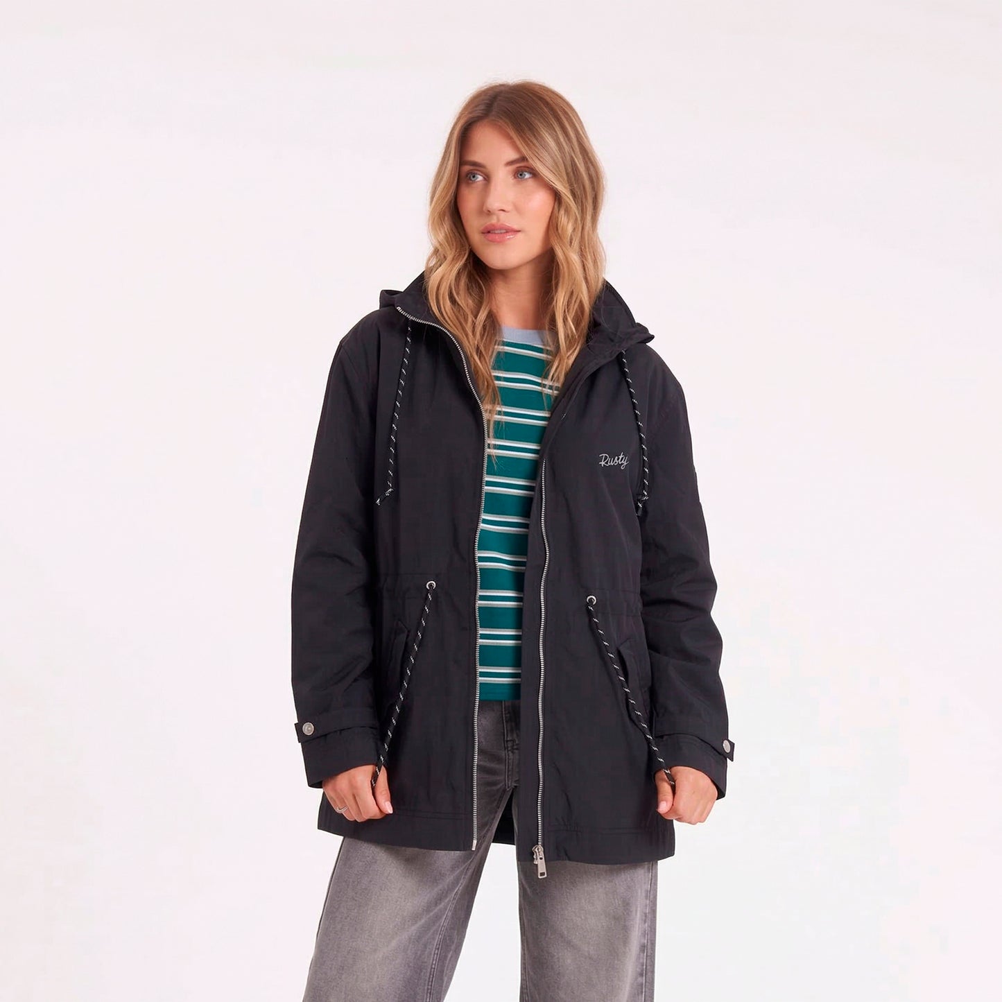 Campera Abrigo Rusty Obley Jacket Ld Black