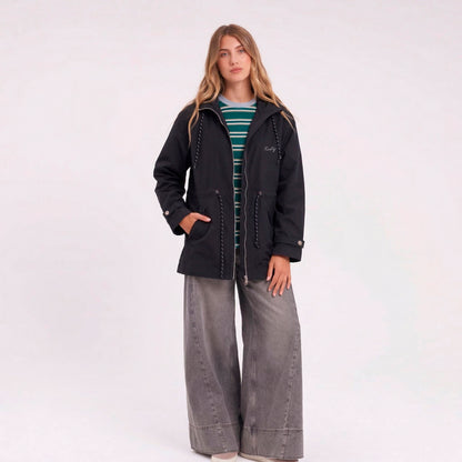 Campera Abrigo Rusty Obley Jacket Ld Black