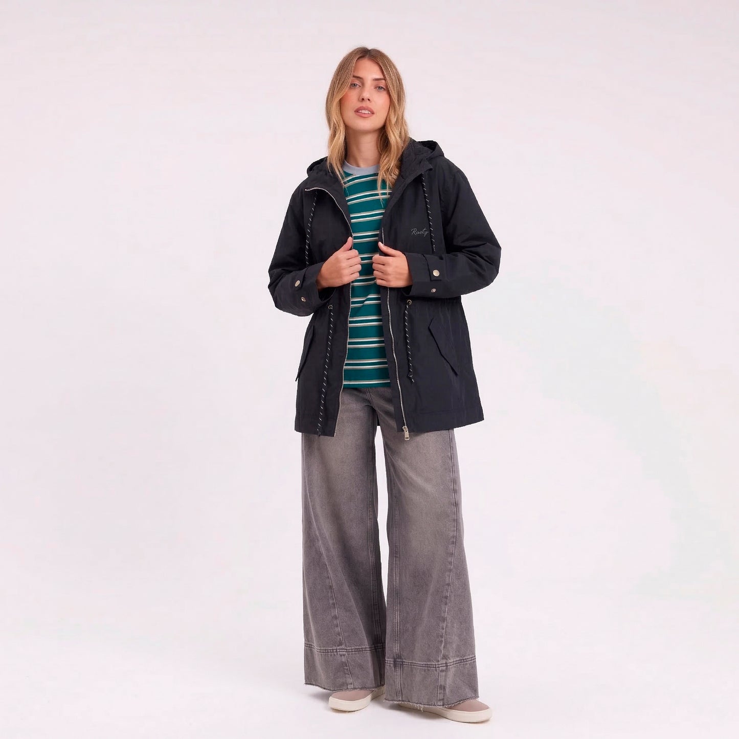 Campera Abrigo Rusty Obley Jacket Ld Black