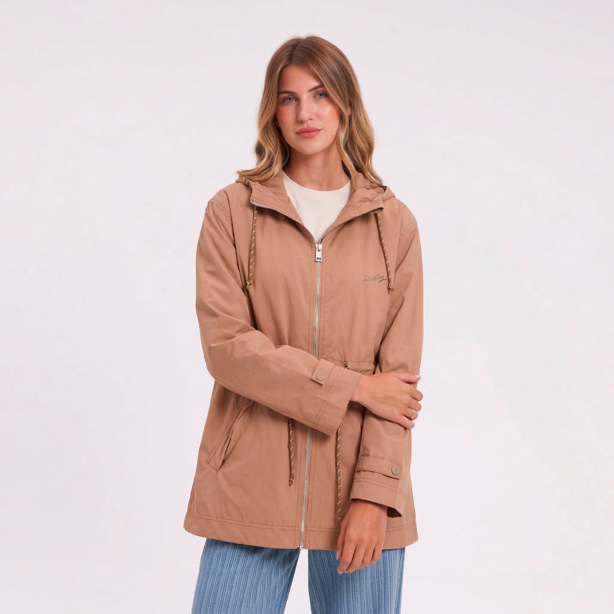 Campera Abrigo Rusty Obley Jacket Ld Taupe