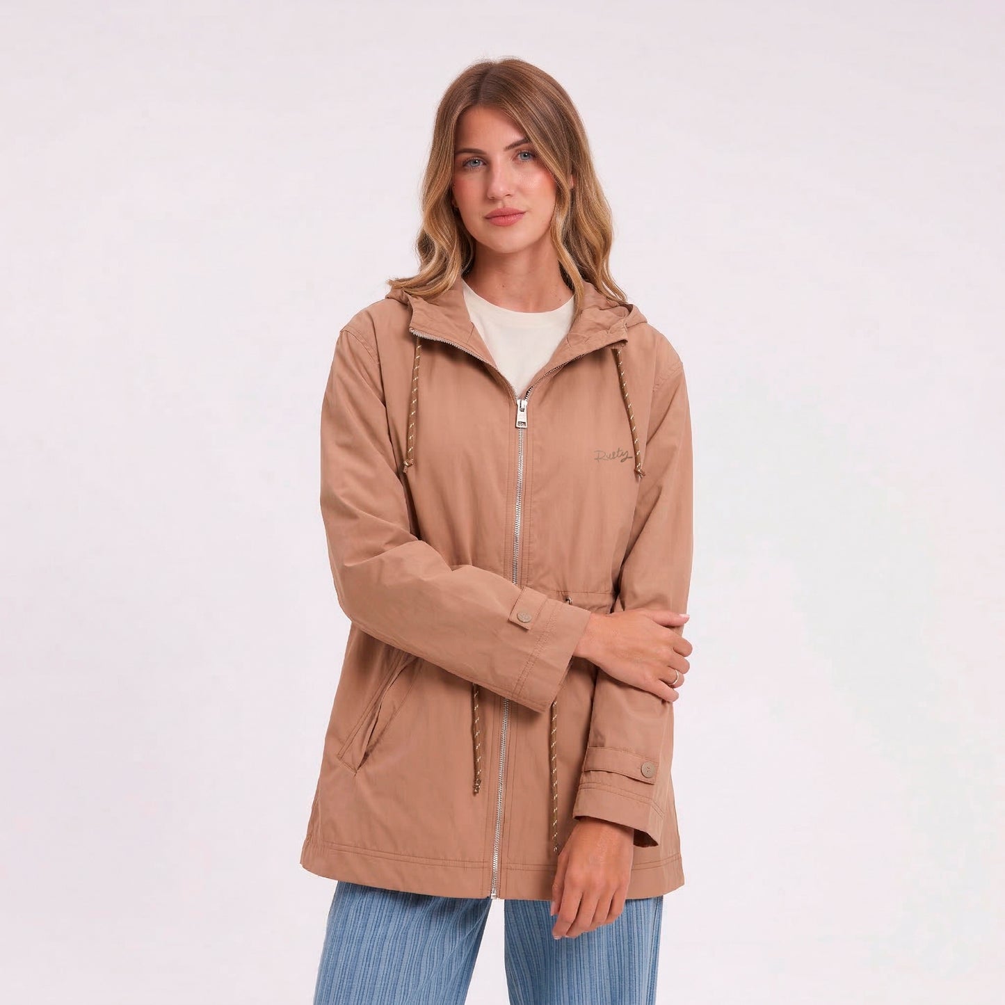 Campera Abrigo Rusty Obley Jacket Ld Taupe