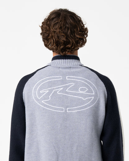Sweater Rusty Sparsity Knitted Bomber Grey Marle