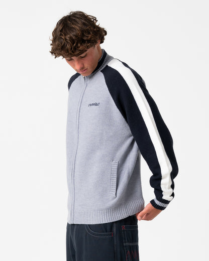 Sweater Rusty Sparsity Knitted Bomber Grey Marle