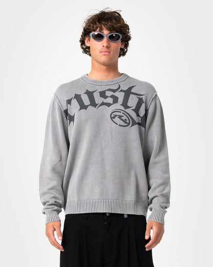 Sweater Saxon Printed Sweater Steel Blue