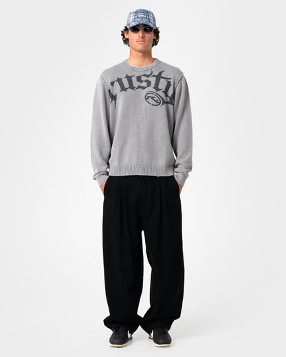 Sweater Saxon Printed Sweater Steel Blue
