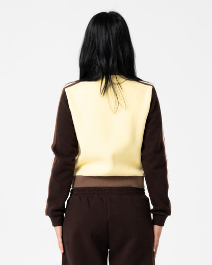 Campera Canguro Rusty Toffee Zip Through Fleece Pale Banana