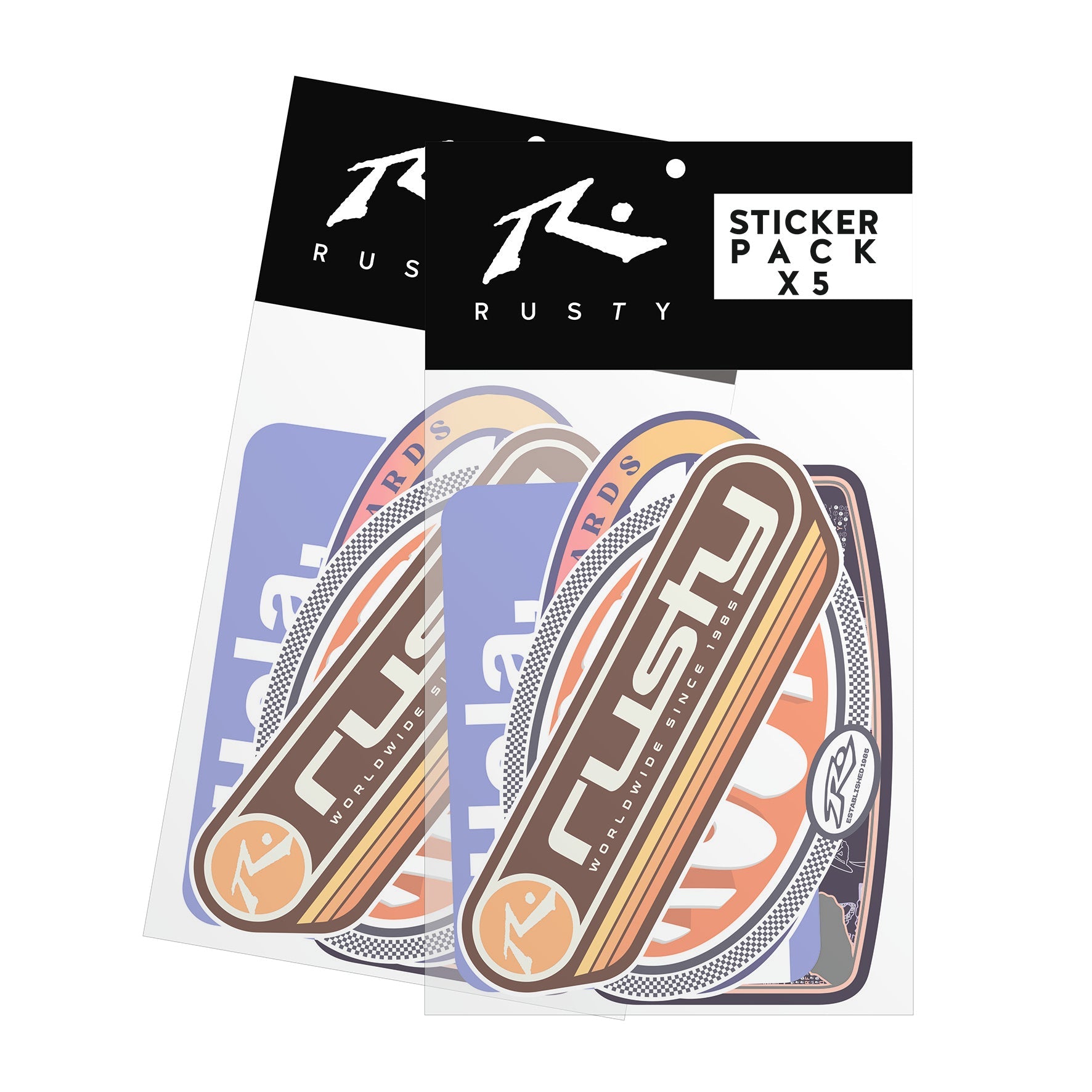 Calcos Rusty Stickers Pack X5 Surtido 12