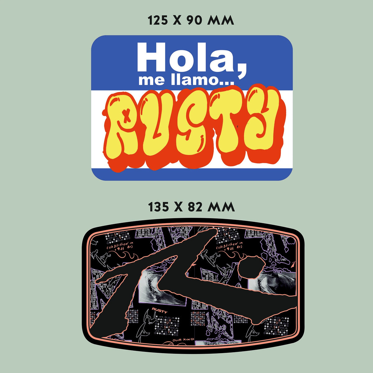 Calcos Rusty Stickers Pack X5 Surtido 12