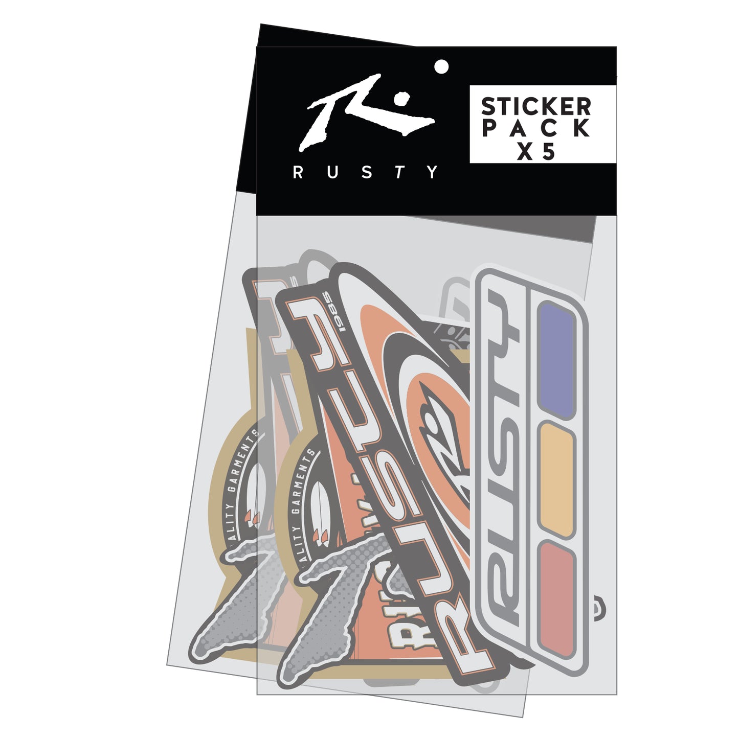 Calcos Rusty Stickers Pack X5 Surtido 8