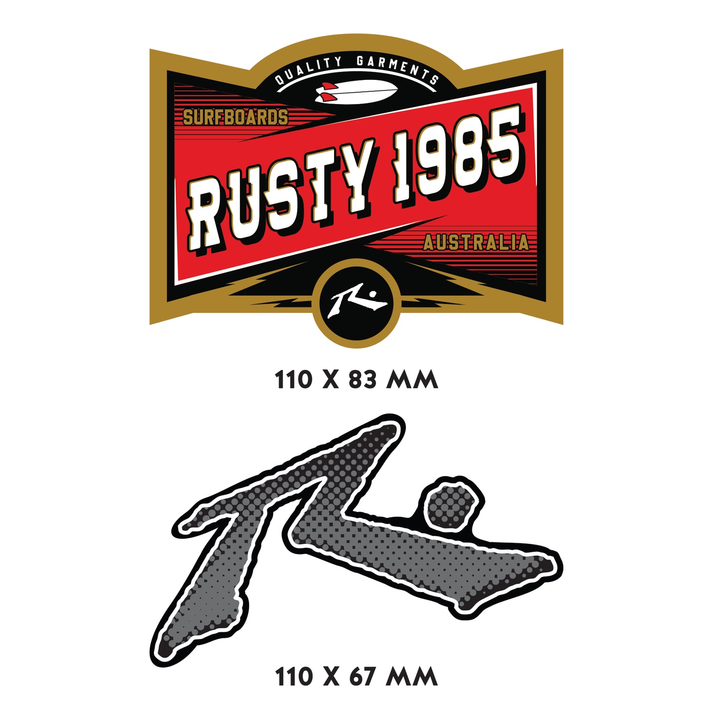 Calcos Rusty Stickers Pack X5 Surtido 8