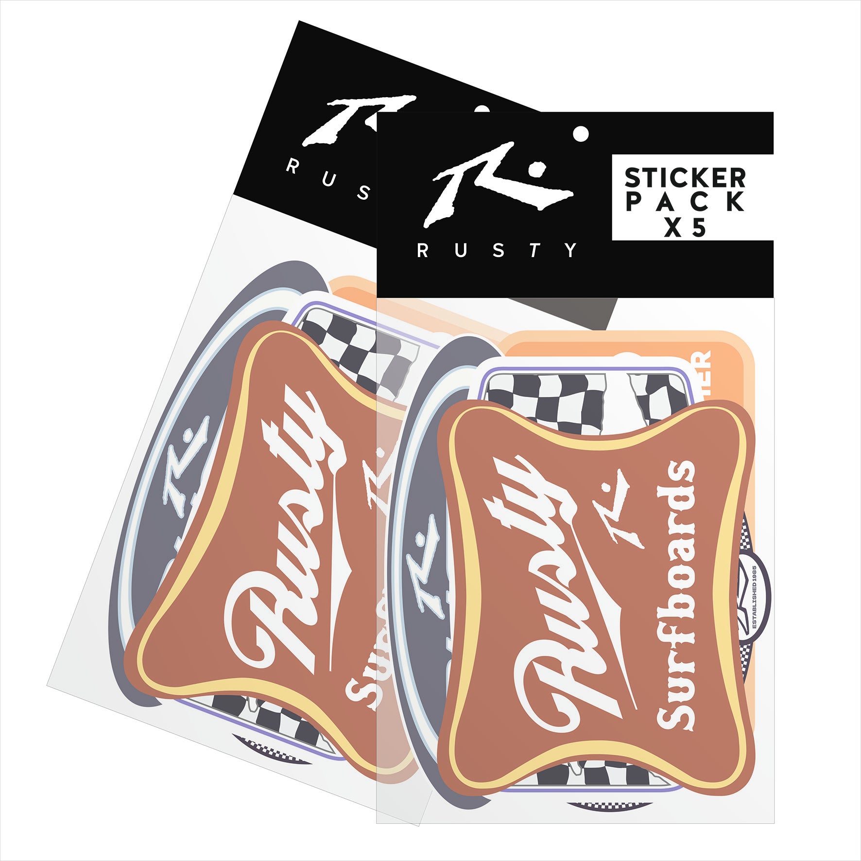 Calcos Rusty Stickers Pack X5 Surtido 13