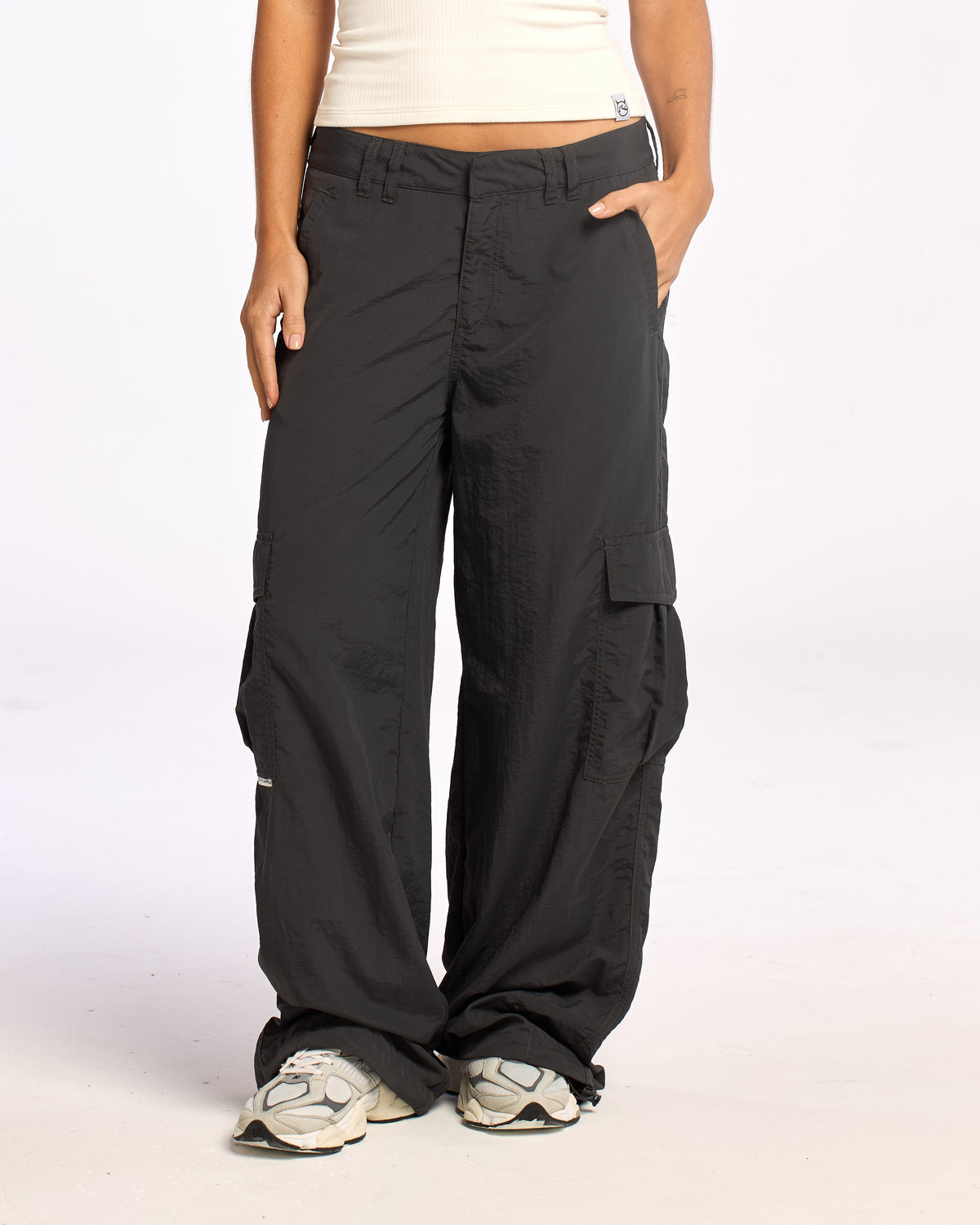 Pantalon Rusty Melrose Loose Low Rise Cargo Pant Carbon