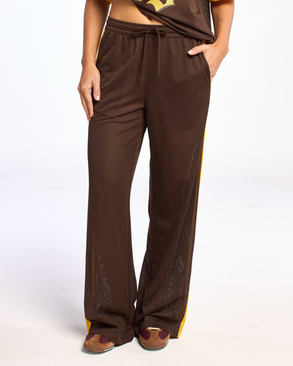 Pantalon Rusty Rag Stripe Wide Leg Mesh Pant Java/Amber