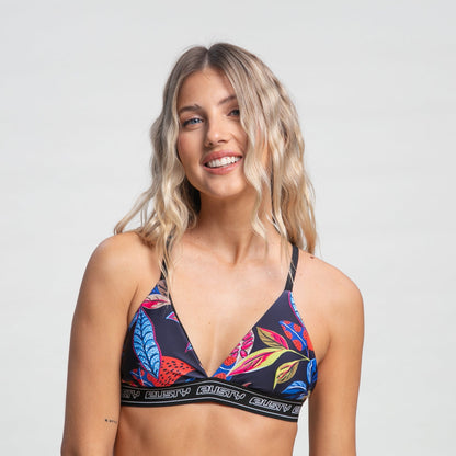 Bikini Alto Rusty Palm Spring Triang Bik Top Ld Black