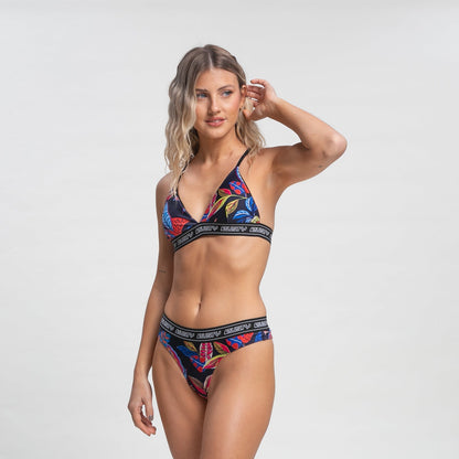 Bikini Alto Rusty Palm Spring Triang Bik Top Ld Black