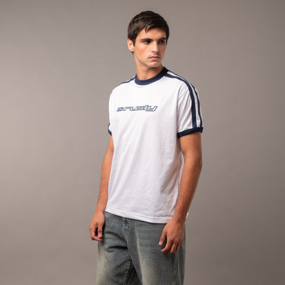 Remera Rusty Pedro White/Navy Blue