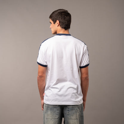 Remera Rusty Pedro White/Navy Blue