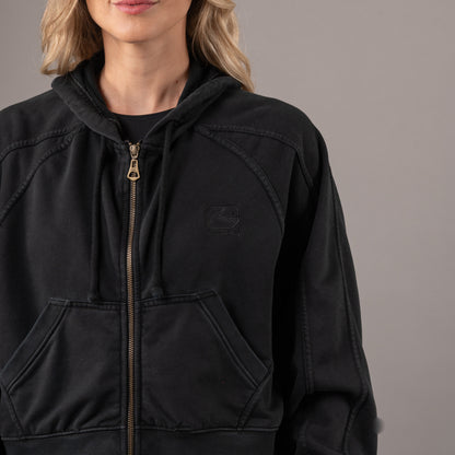 Campera Canguro Rusty Player One Ziphood Ld Black