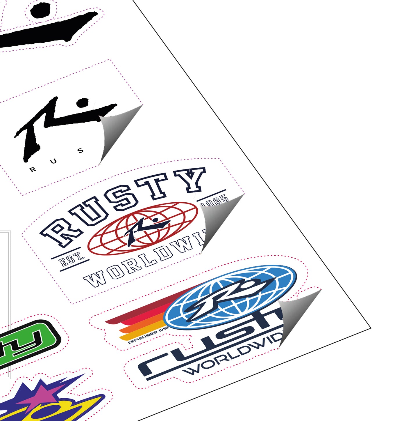 Calcos Rusty Plancha De Sticker A4 Surtido 1