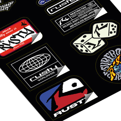 Calcos Rusty Plancha De Sticker A4 Surtido 1