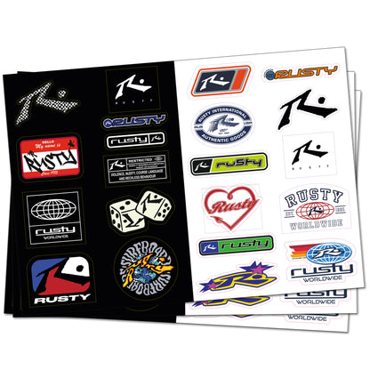 Calcos Rusty Plancha De Sticker A4 Surtido 1