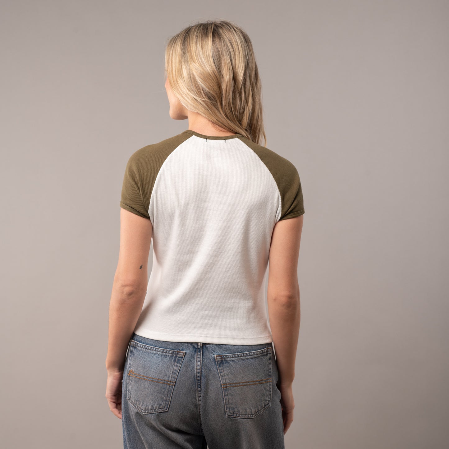 Remera Rusty R2K Raglan Skimmer Ld White