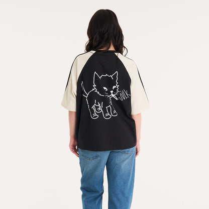 Remera Mc Vulk Rebel Cat Tee Black