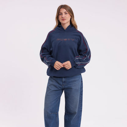 Canguro Rusty Red Raw Archival Oversized Hood Ld Navy