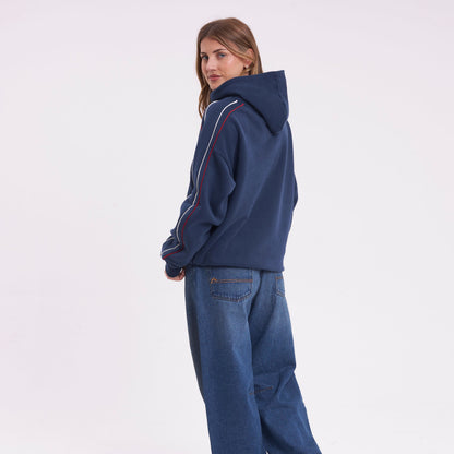 Canguro Rusty Red Raw Archival Oversized Hood Ld Navy