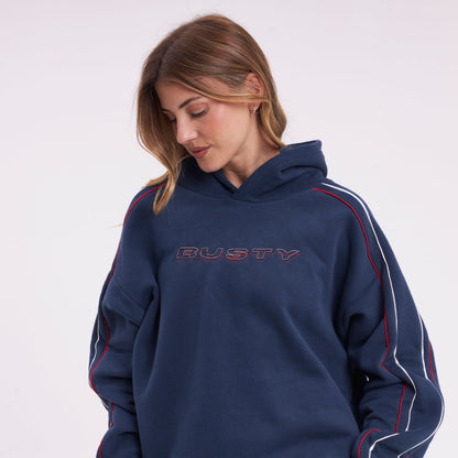 Canguro Rusty Red Raw Archival Oversized Hood Ld Navy