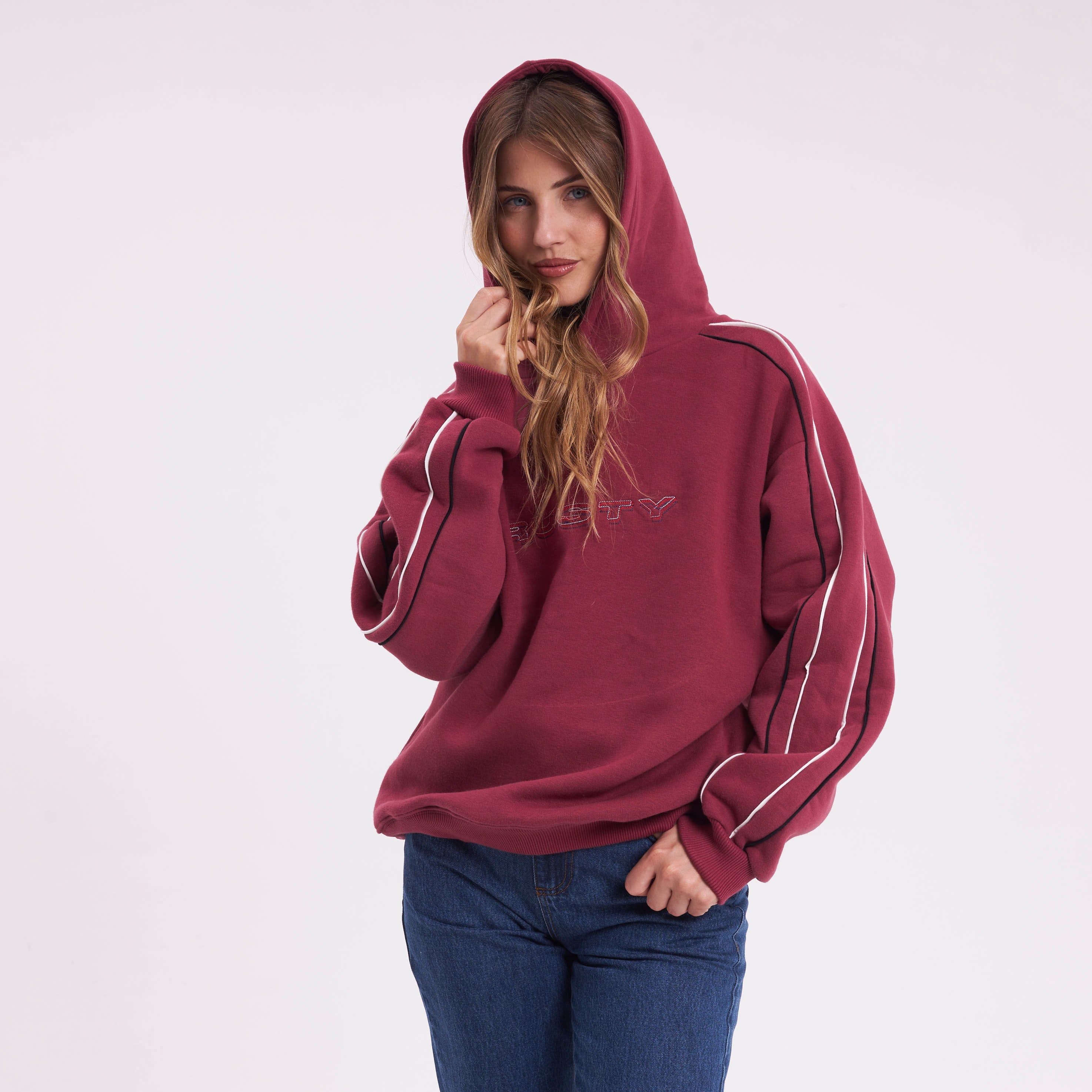 Canguro Rusty Red Raw Archival Oversized Hood Ld Rhubarb