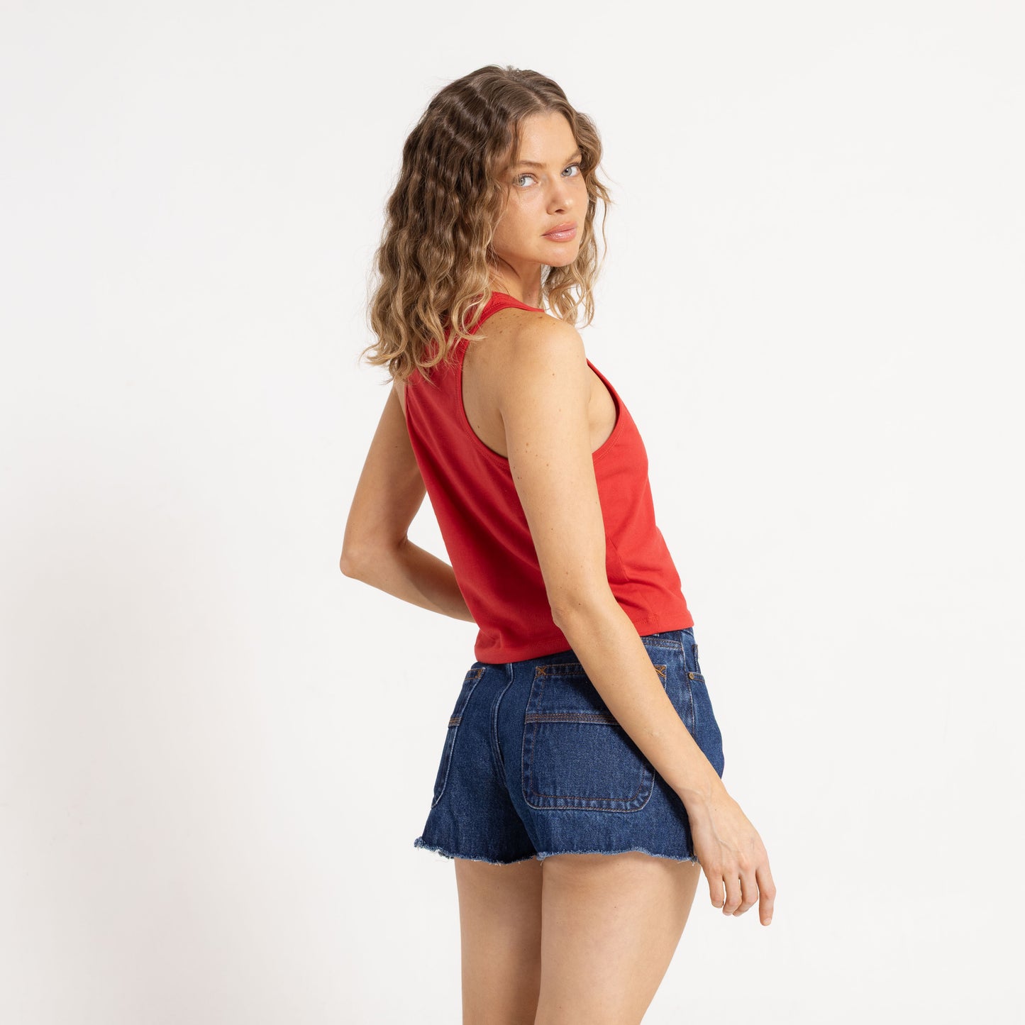 Musculosa Rusty Red Raw Archival Racer Tank Ld Salsa