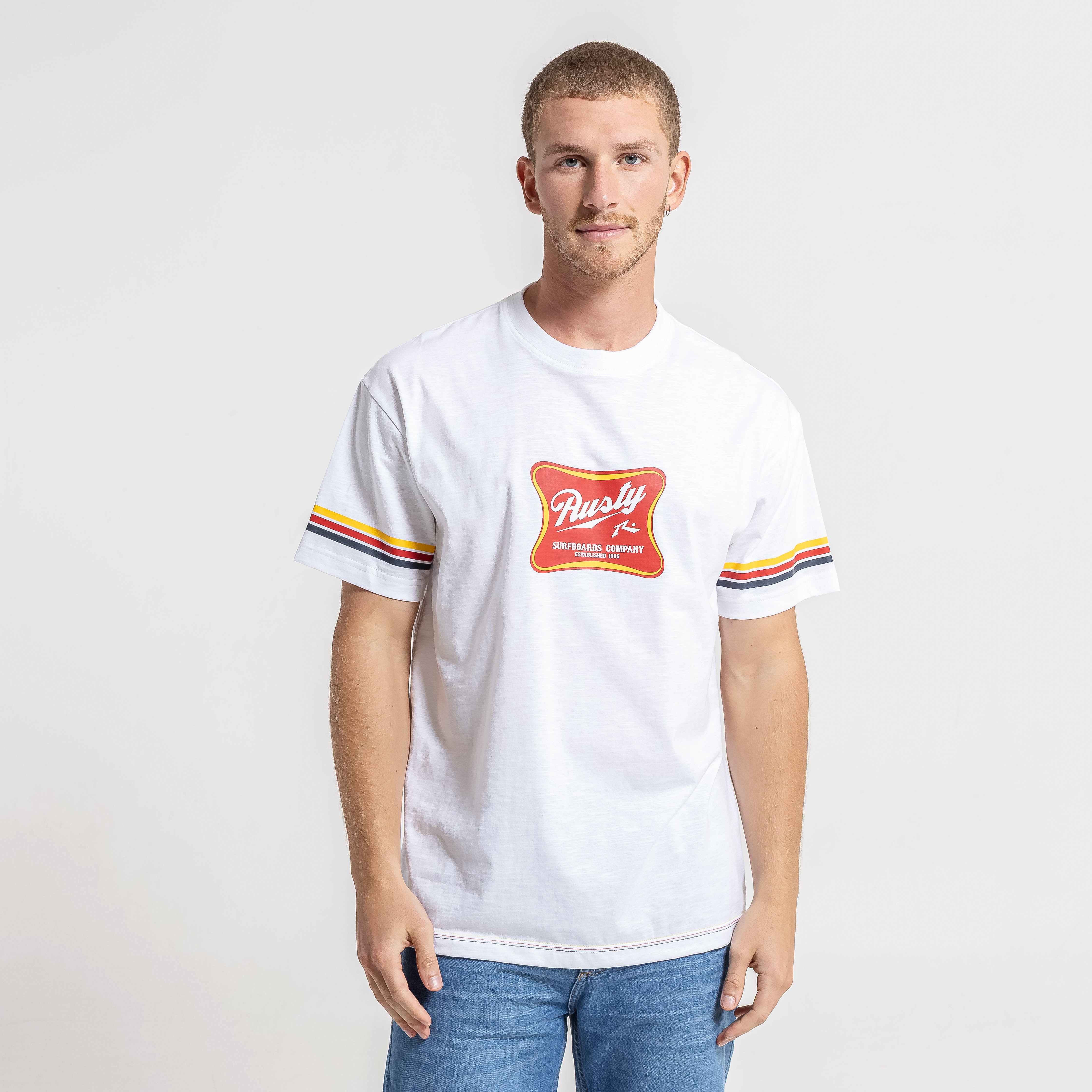 Remera Mc Rusty Beer Tee Off White