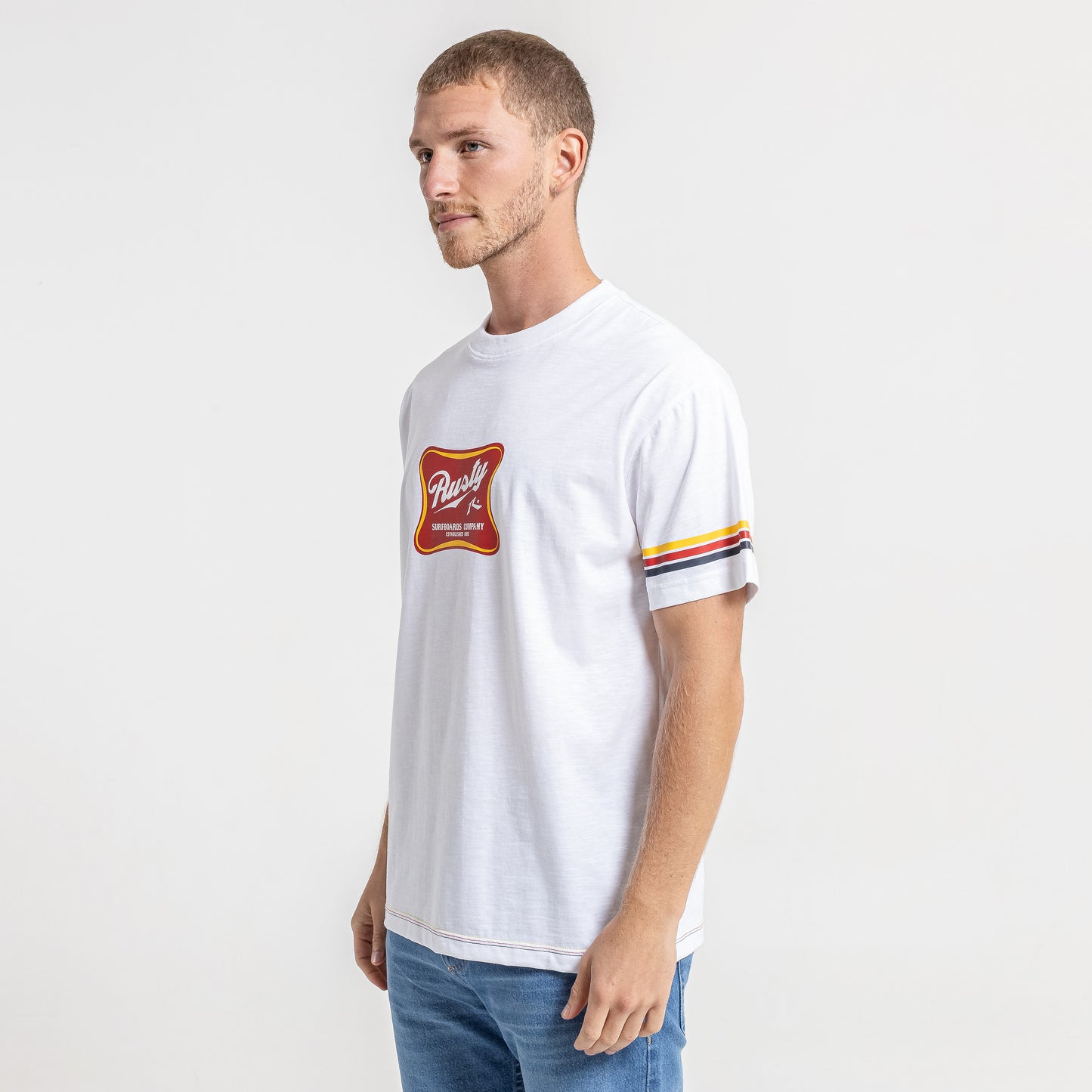 Remera Mc Rusty Beer Tee Off White