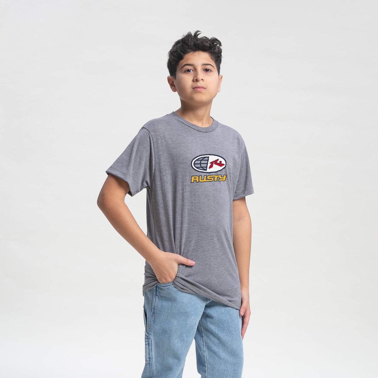 Remera Mc Rusty Coach Tee Jr Grey Marle