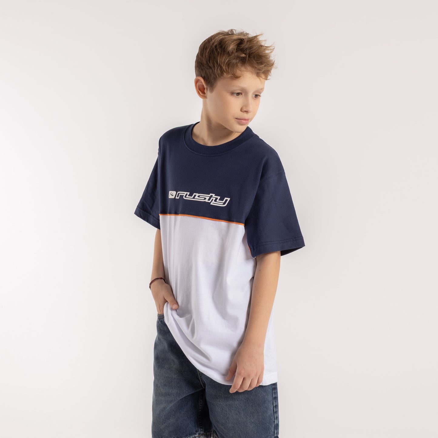 Remera Mc Rusty Infinity Tee Jr White/Navy Blue