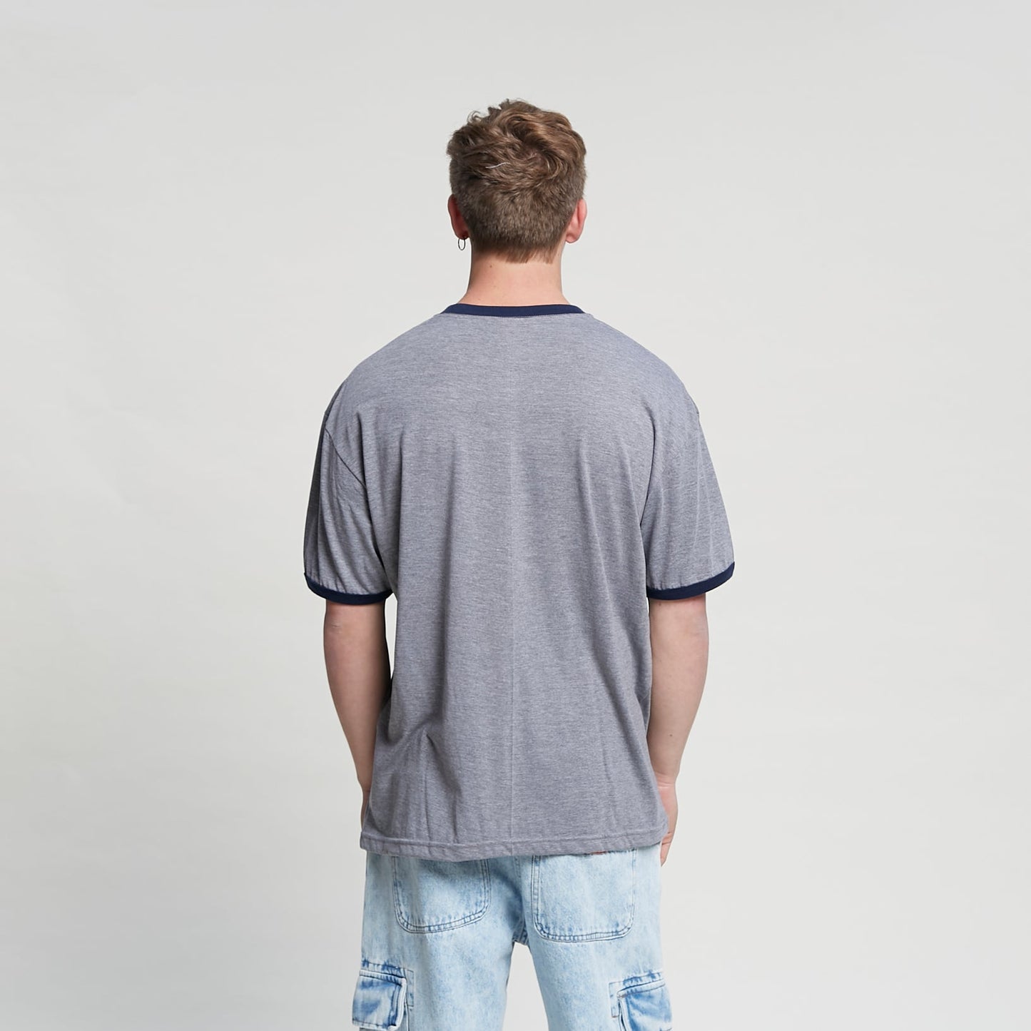 Remera Mc Rusty Lights Or Ringer Short Sleeve Tee Grey Marle
