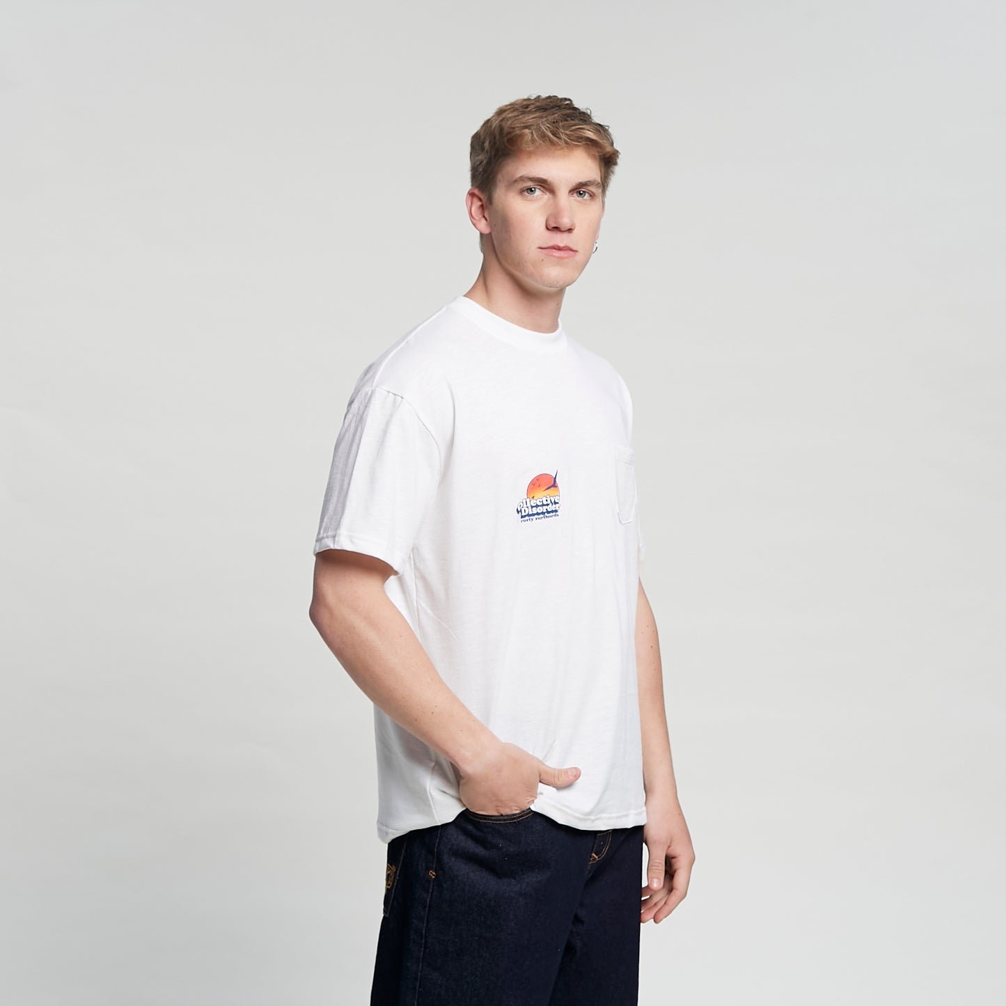 Remera Mc Rusty Lockers Tee Off White