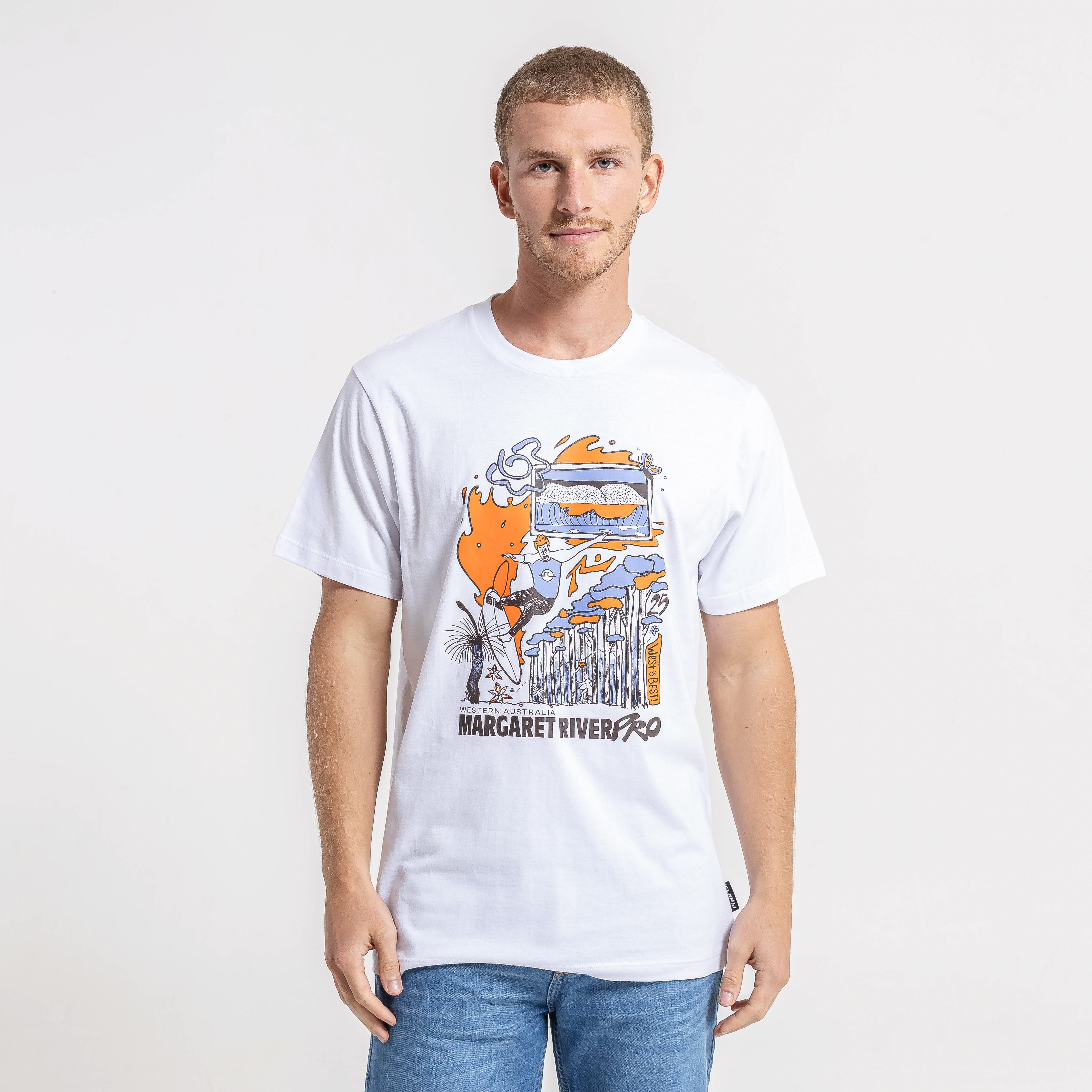Remera Mc Rusty Margaret River 25 Serie 2 Tee White
