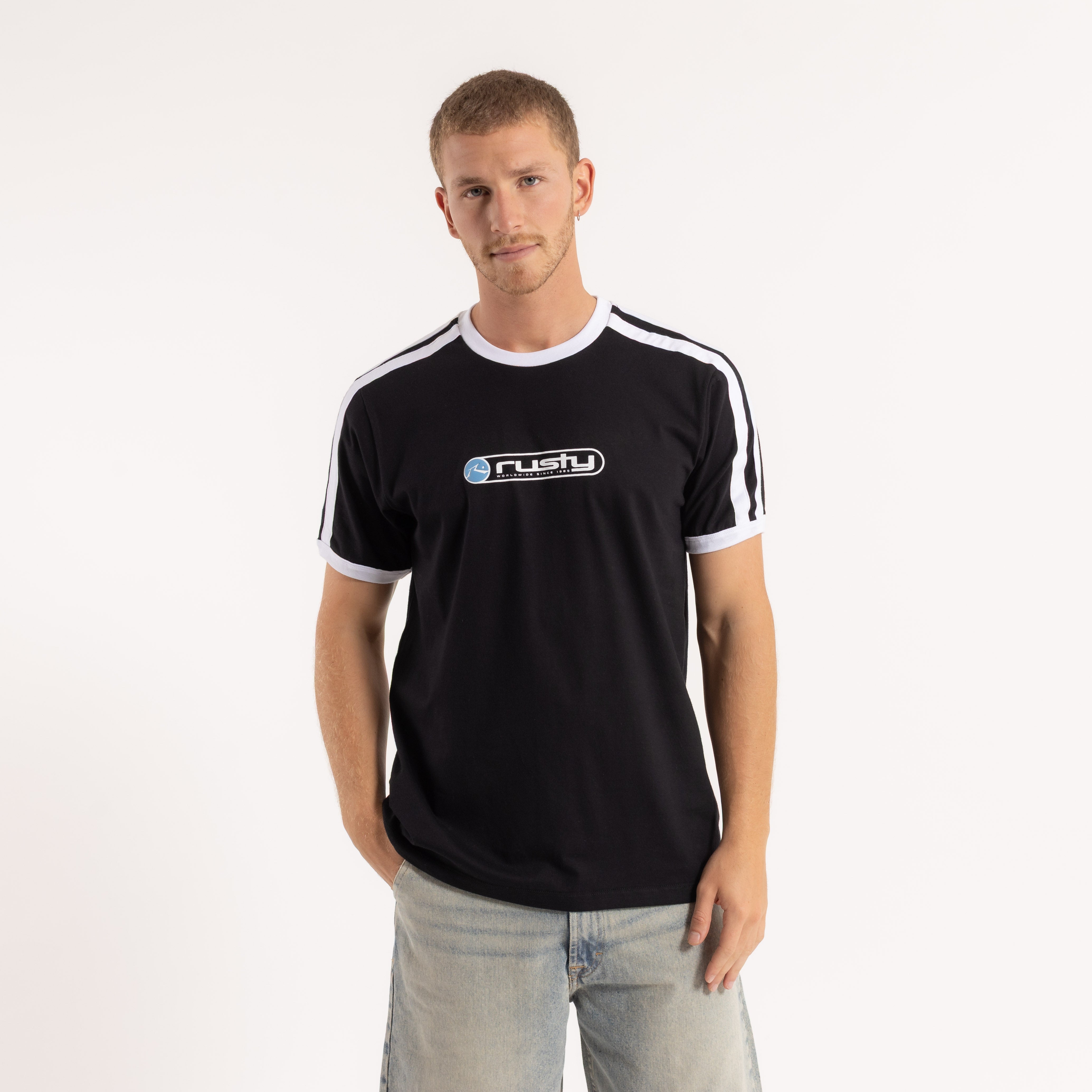 Remera Mc Rusty Poppa Tee Black/White