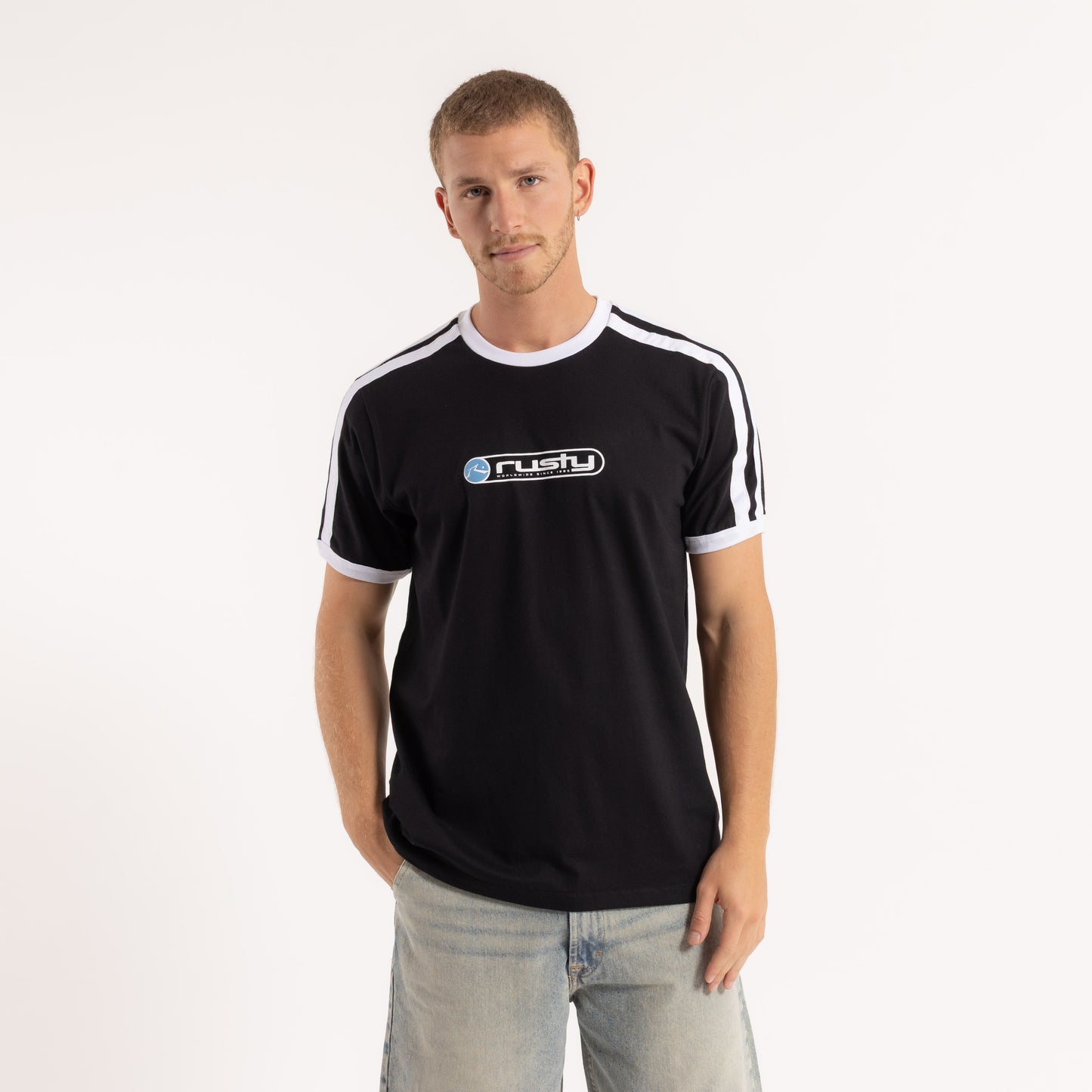 Remera Mc Rusty Poppa Tee Black/White