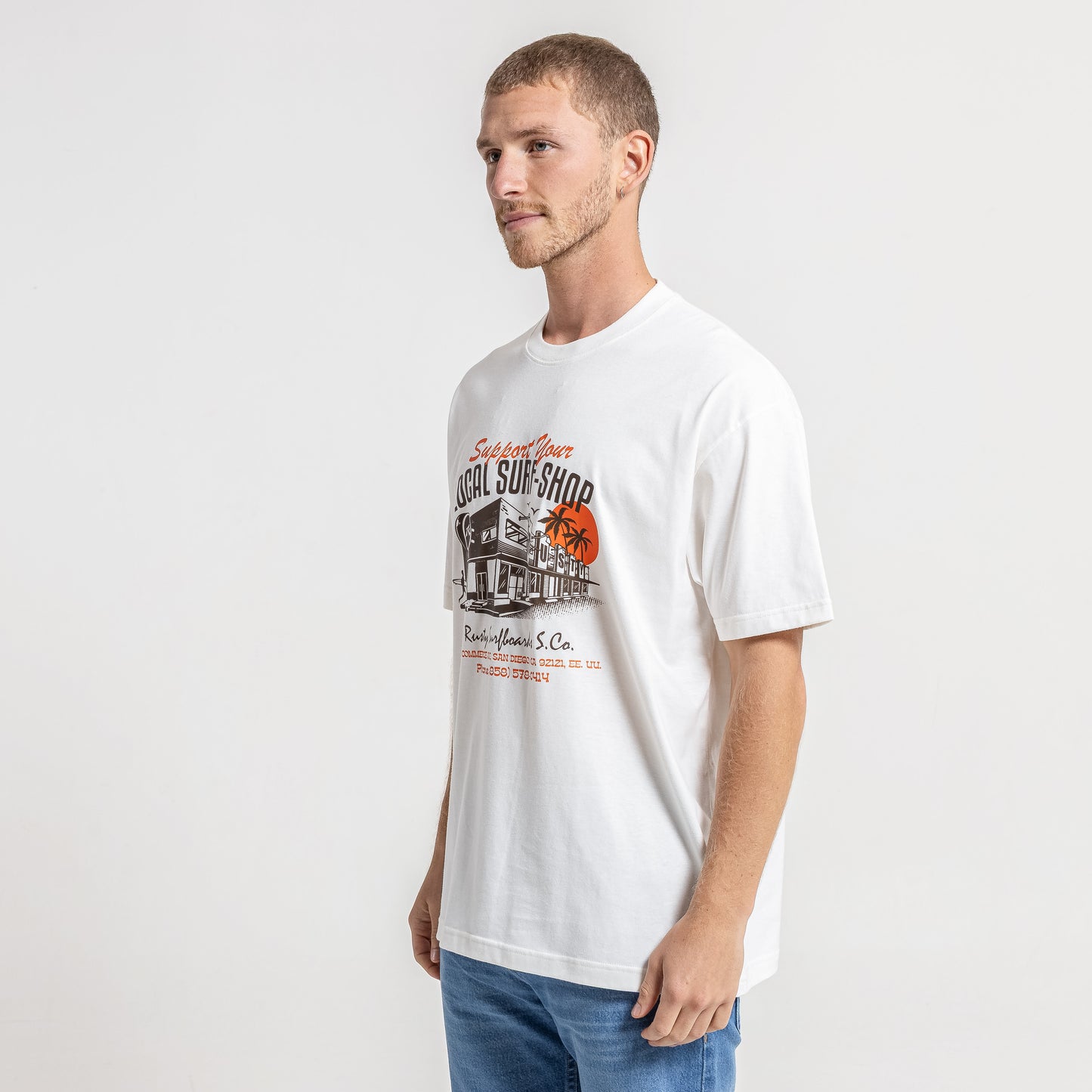 Remera Mc Rusty Support Your Local Tee Ecru