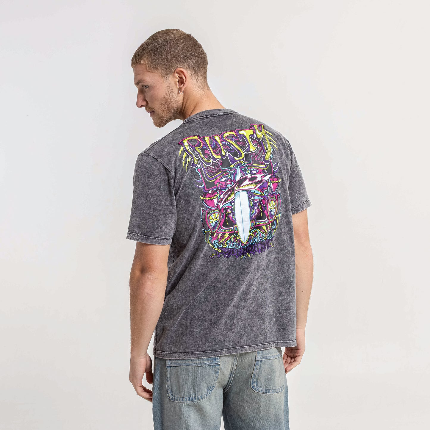 Remera Mc Rusty Surf Frames Tee Process Black