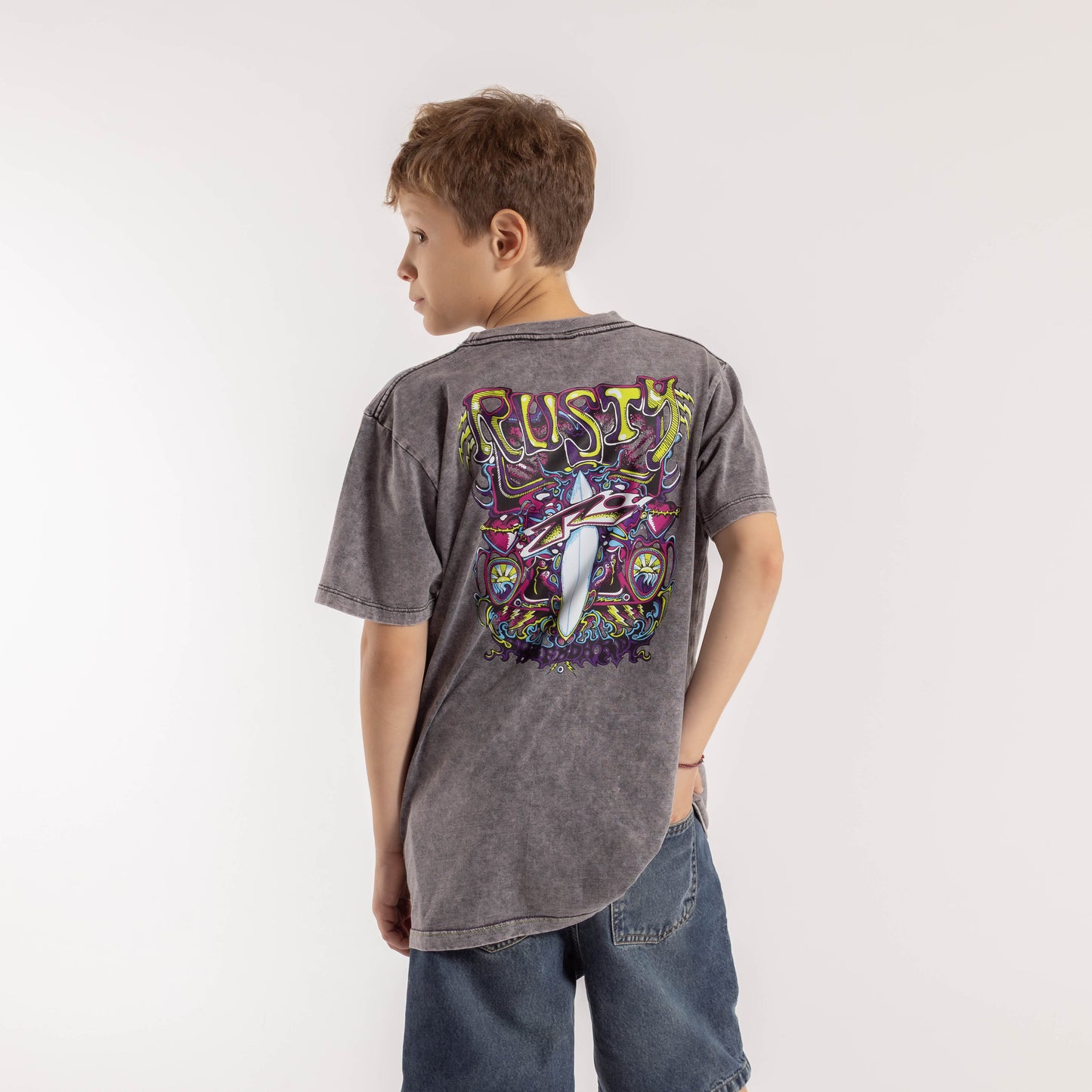 Remera Mc Rusty Surf Frames Tee Jr Process Black
