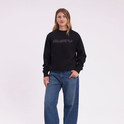 Buzo Rusty R Essential Oversized Crew Fleece Black