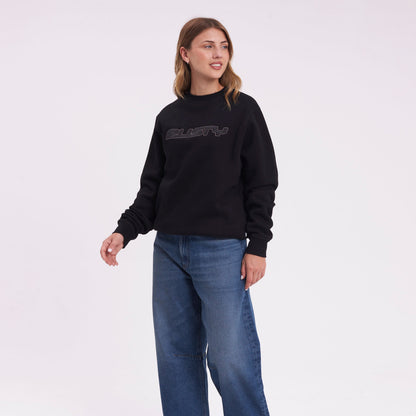 Buzo Rusty R Essential Oversized Crew Fleece Black