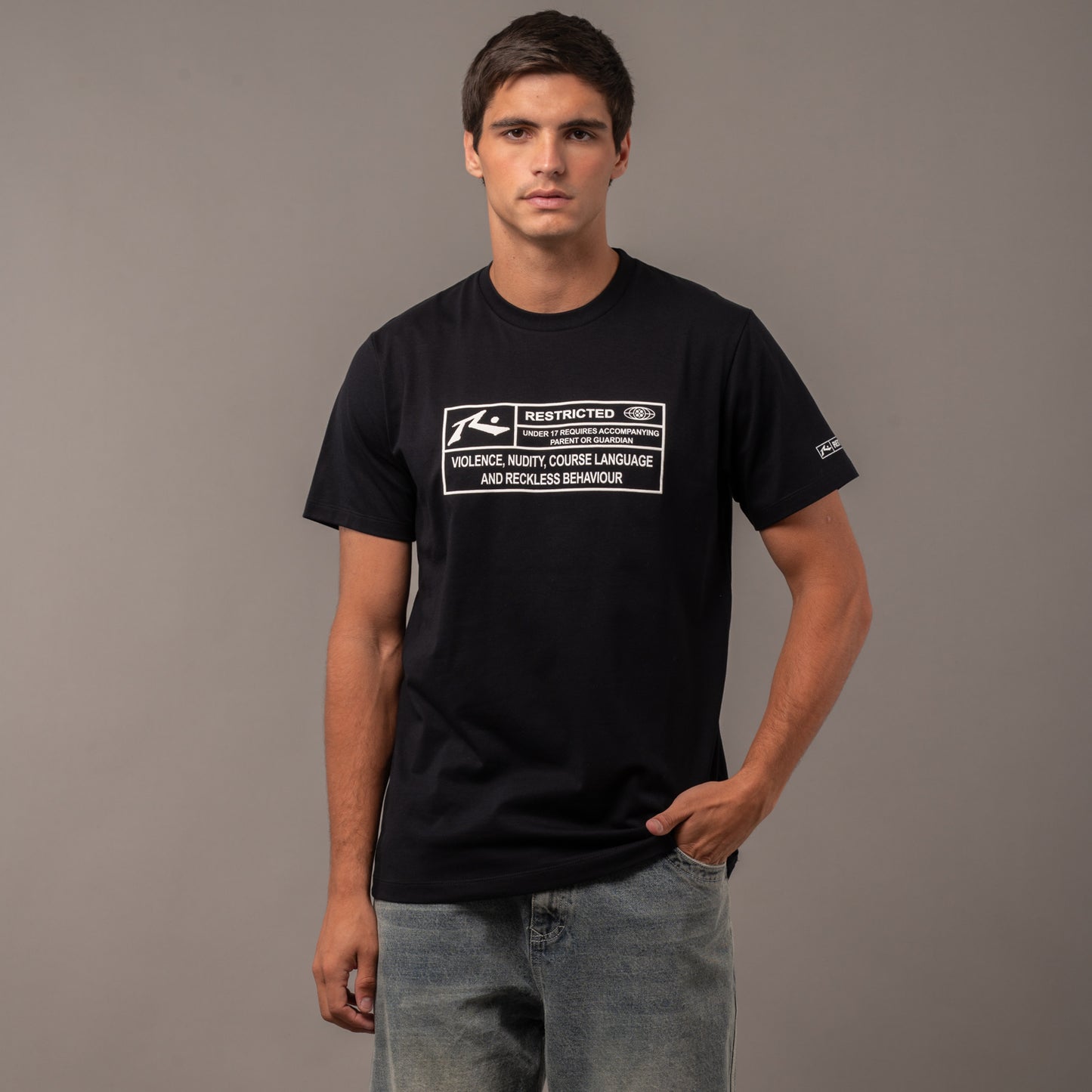 Remera Rusty Restricted Superbig Black