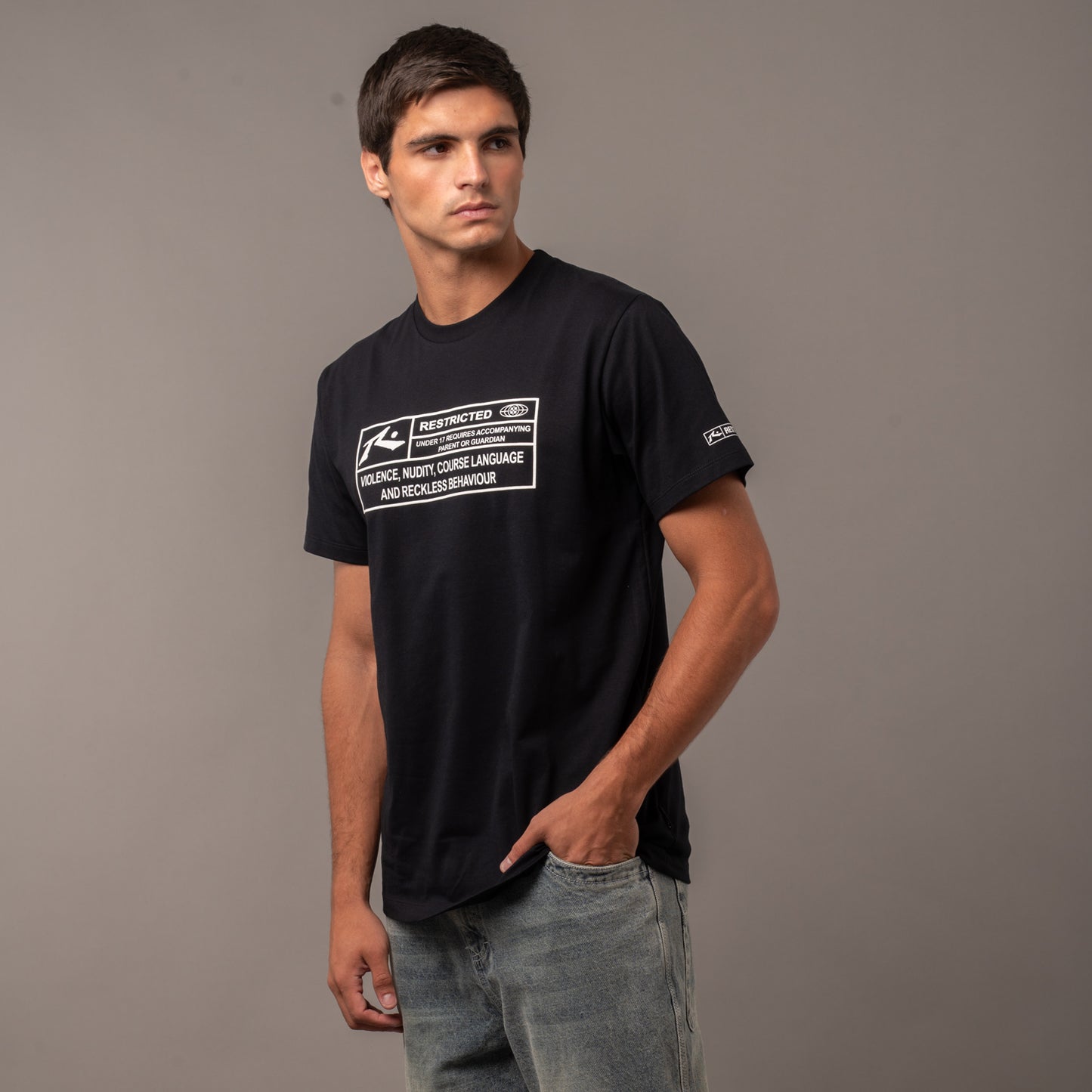 Remera Rusty Restricted Superbig Black