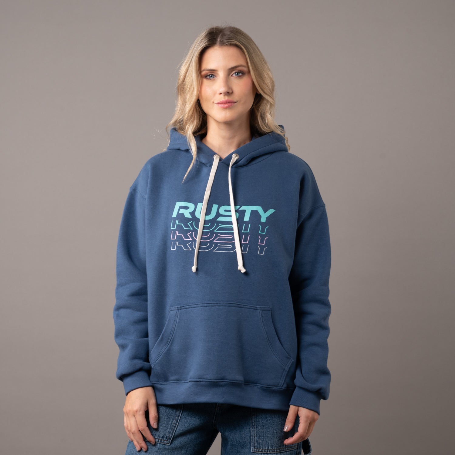 Canguro Rusty Retro Tech Classic Hood Ld Atlantic Blue