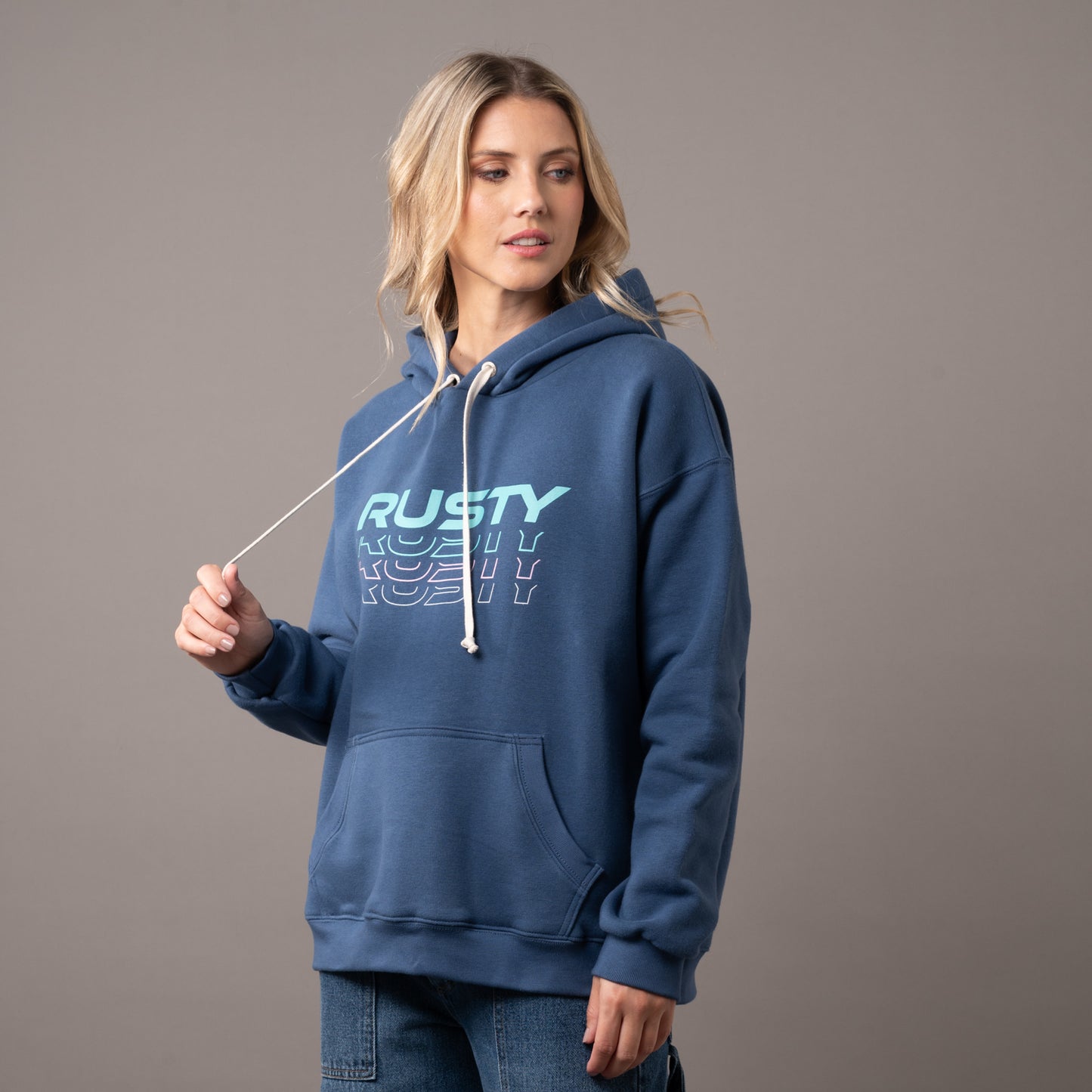 Canguro Rusty Retro Tech Classic Hood Ld Atlantic Blue